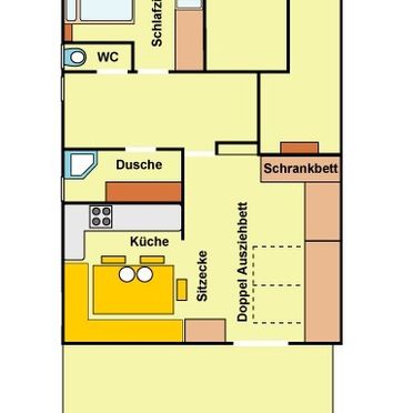 Grundriss des Appartments